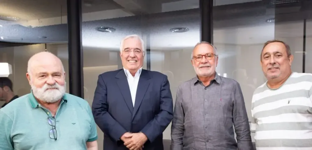 Claudio Frederico (ANTP), Francisco Christovam (NTU), Carlos Batinga (ANTP) e o jornalista Alexandre Pelegi