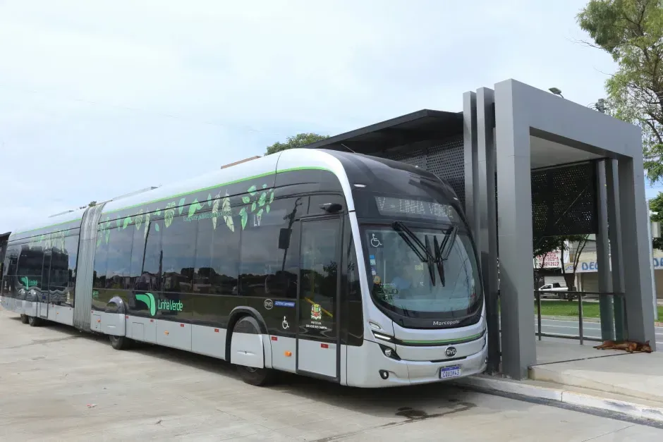 Os veículos da Linha Verde são fabricados pela BYD e Marcopolo (Divulgação)