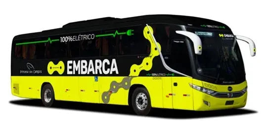 O modelo BYD D9F, com carroceria Viaggio 1050, possui até 300 quilômetros de autonomia (Divulgação)