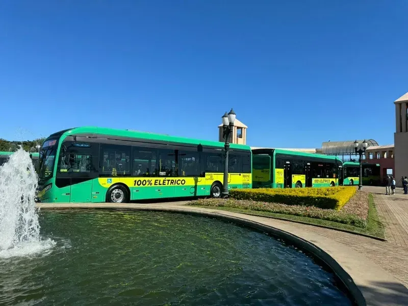 Ônibus elétricos da Pêssego Transportes (DIvulgação)
