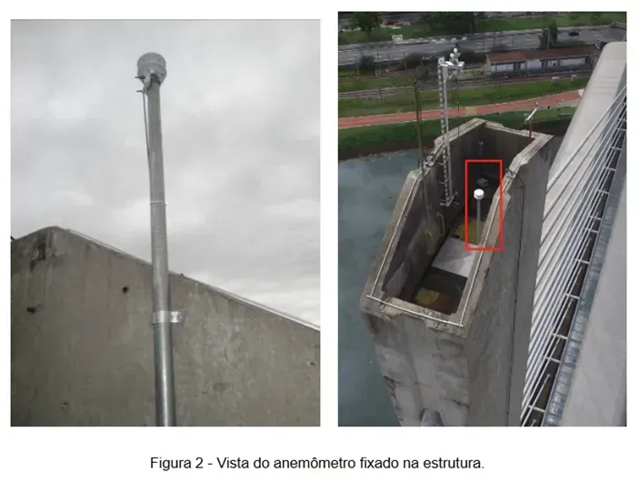 Vista do anemômetro (Divulgação)