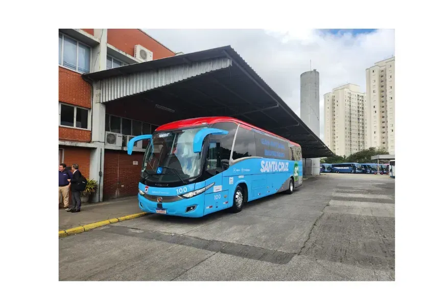Santa Cruz iniciou testes com o ônibus biometano no trecho de São Paulo-Campinas (Foto: Márcia Pinna)