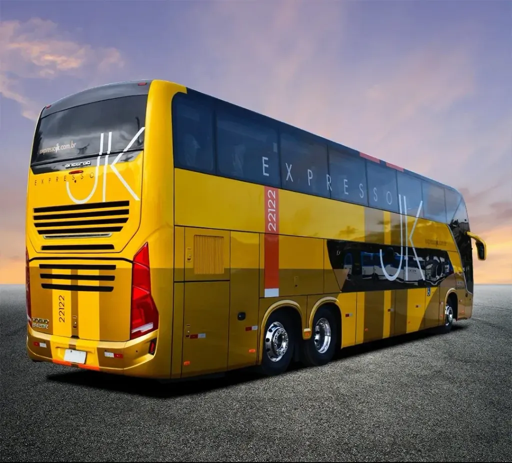 O Vissta Buss DD é o primeiro modelo que a JK adquire da Busscar (Divulgação)