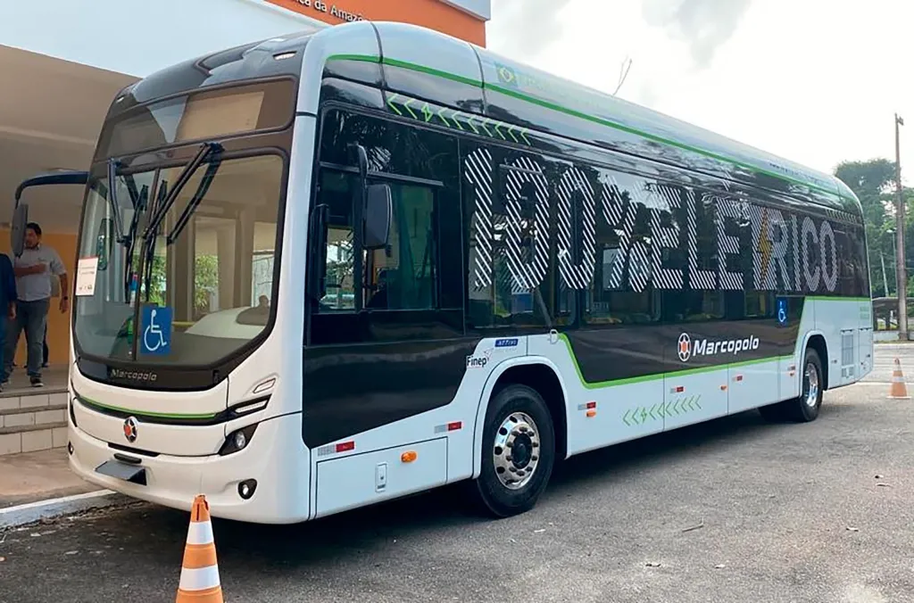 Apresentação do ônibus 100% elétrico Attivi Integral (Divulgação)