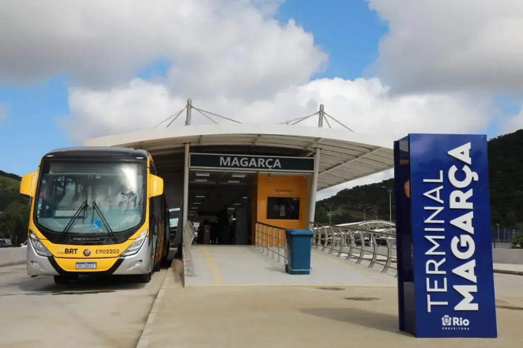 Terminal Magarça do BRT Transoeste, em Guaratiba (Marcos de Paula / Prefeitura do Rio)