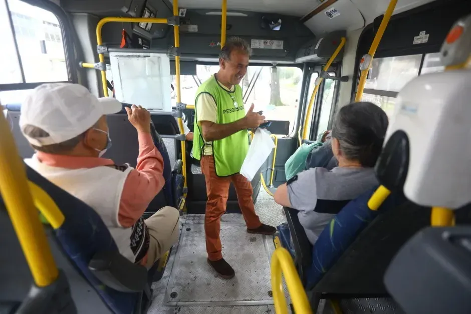 Pesquisa será aplicada dentro dos ônibus (Foto: Claudio Vieira/PMSJC)
