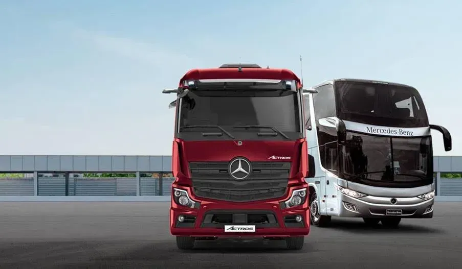 A Mercedes-Benz do Brasil quase quadruplicou suas exportações de caminhões e ônibus para a América Latina (Divulgação)
