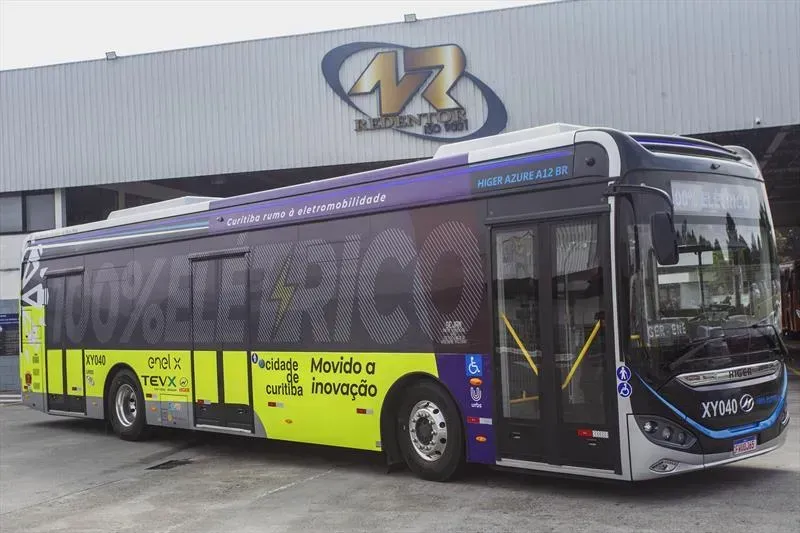 Ônibus elétrico da Higer Bus (Foto: Ricardo Marajó/SMCS)