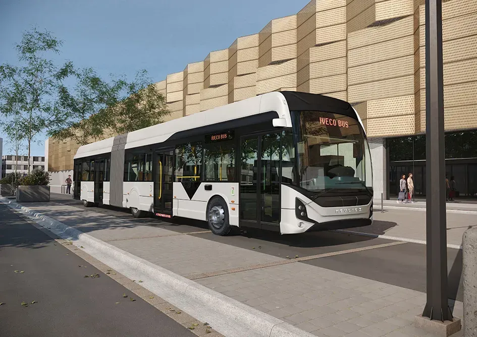 Modelo BRT elétrico articulado GX 437 Elec Linium (Divulgação)