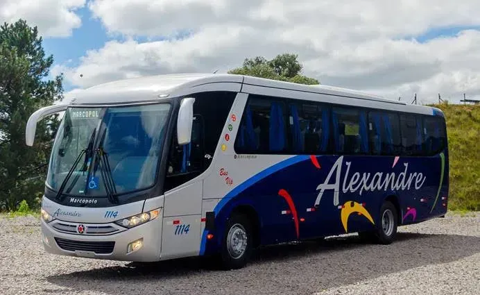 São três Viaggio 900, com chassi Volvo B270F (Divulgação)