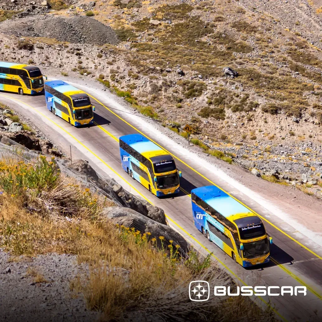 Os ônibus já estão circulando pelas estradas do Chile (Divulgação)