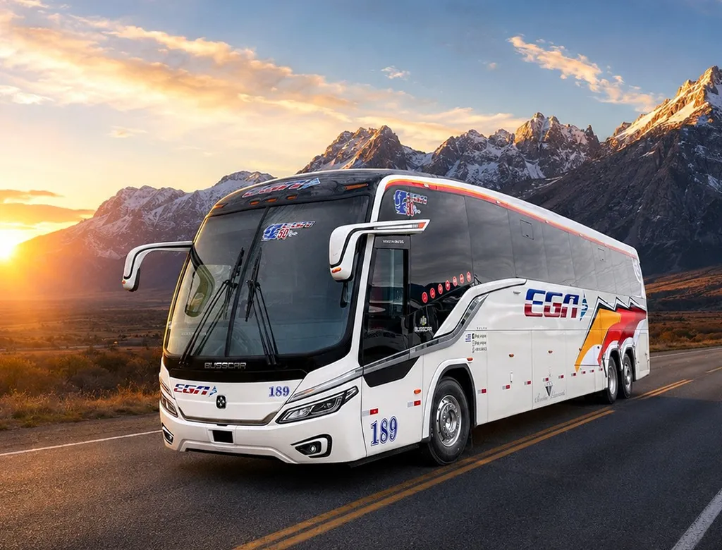 Vissta Buss 365 NB1 com chassi Volvo B450R 6x2 (Divulgação Busscar)