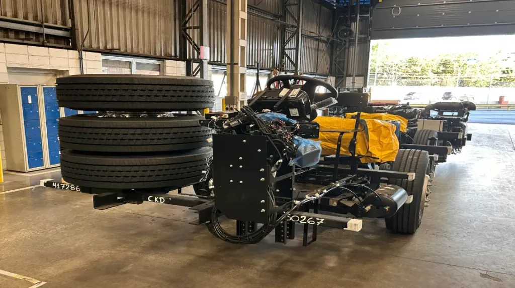 O chassi O 500 RS 1936 marca presença na Ásia (Divulgação)