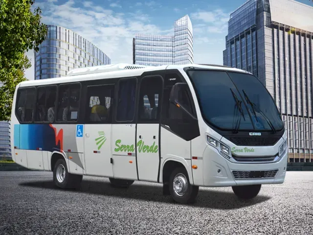 Micro-ônibus F2400 com new face para Serra Verde Transportes (Divulgação)