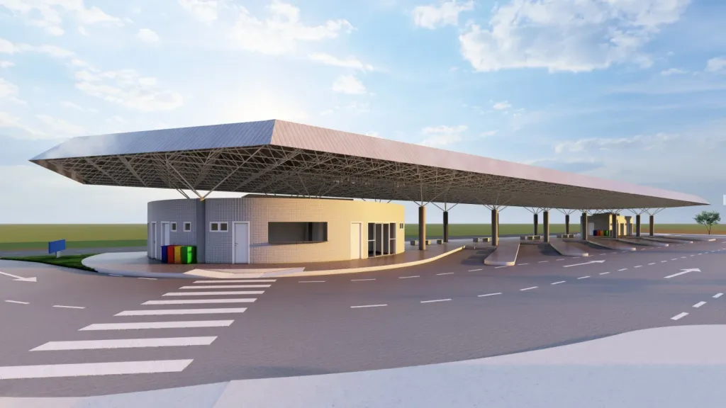 Nova rodoviária terá uma área de 4.397m² (Projeção: Divulgação/Semob)