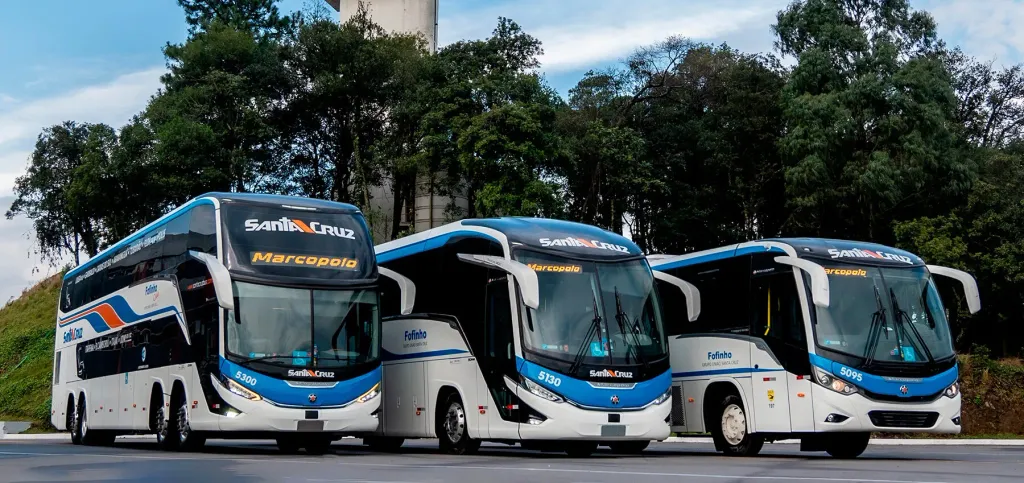 Os veículos são dos modelos Paradiso G8 1800 DD, Paradiso G8 1200 e Viaggio 800 (Divulgação)