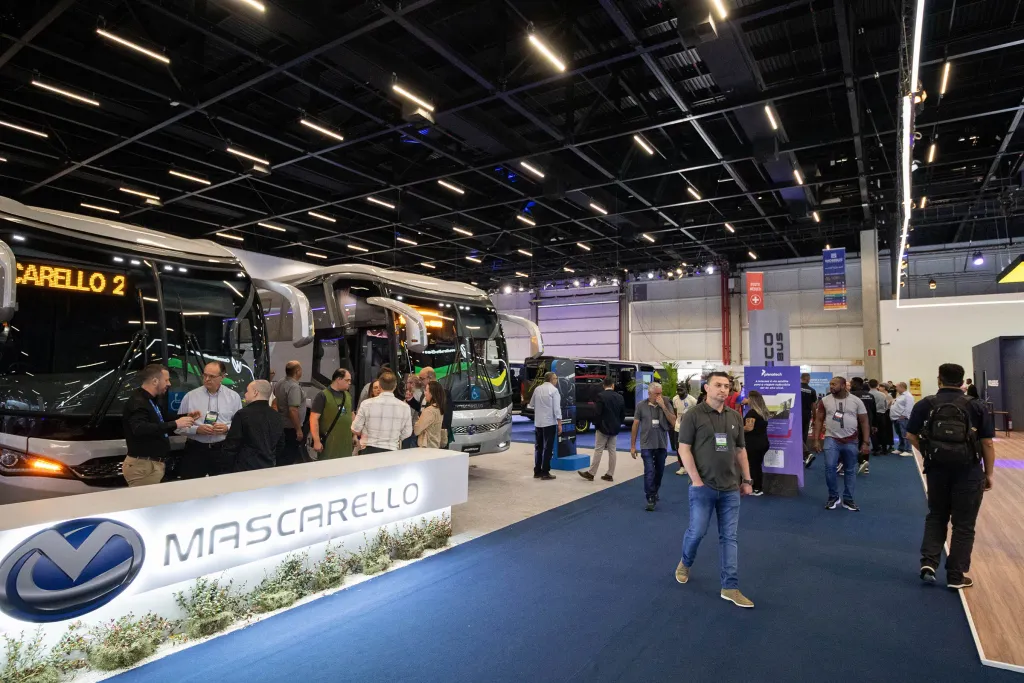 Estande da Mascarello na Lat.Bus 2024 (Foto: Bárbara Kierme)