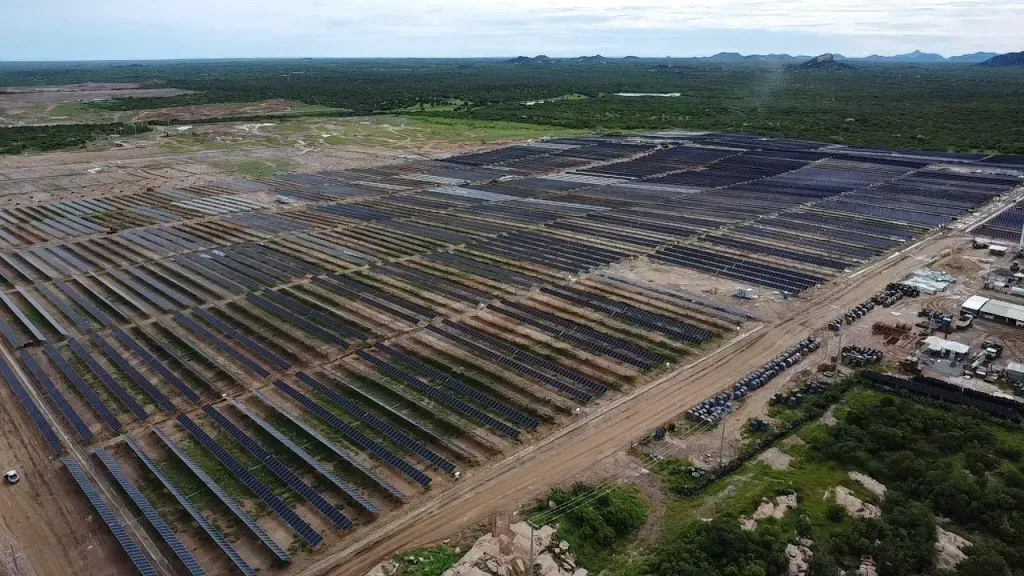 Usina de produção de energia solar do projeto Dunamis, no Rio Grande do Norte (Divulgação)