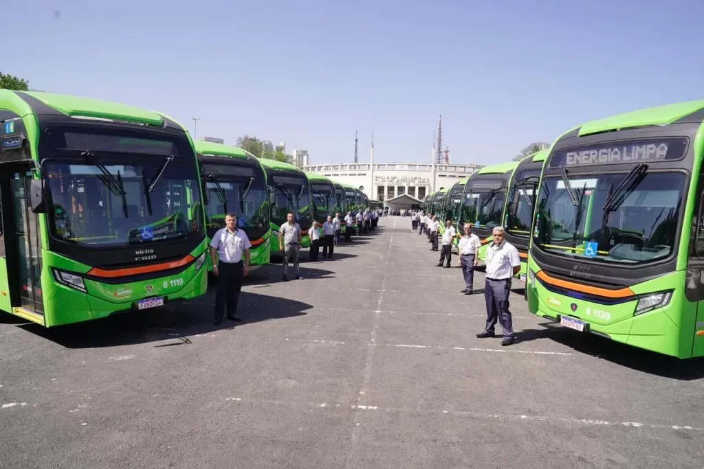 Prefeitura de São Paulo anunciou a chegada de 50 ônibus elétricos em setembro de 2023 (Arquivo)