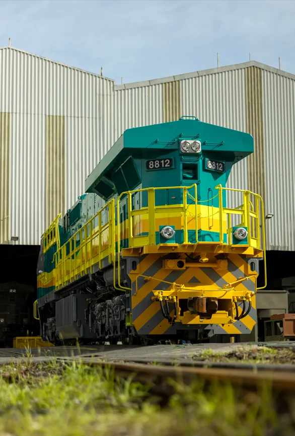 Novos equipamentos integram o plano de renovação da frota e descarbonização das ferrovias da Vale. (Foto: Bruno Gonzaga/Wabtec)