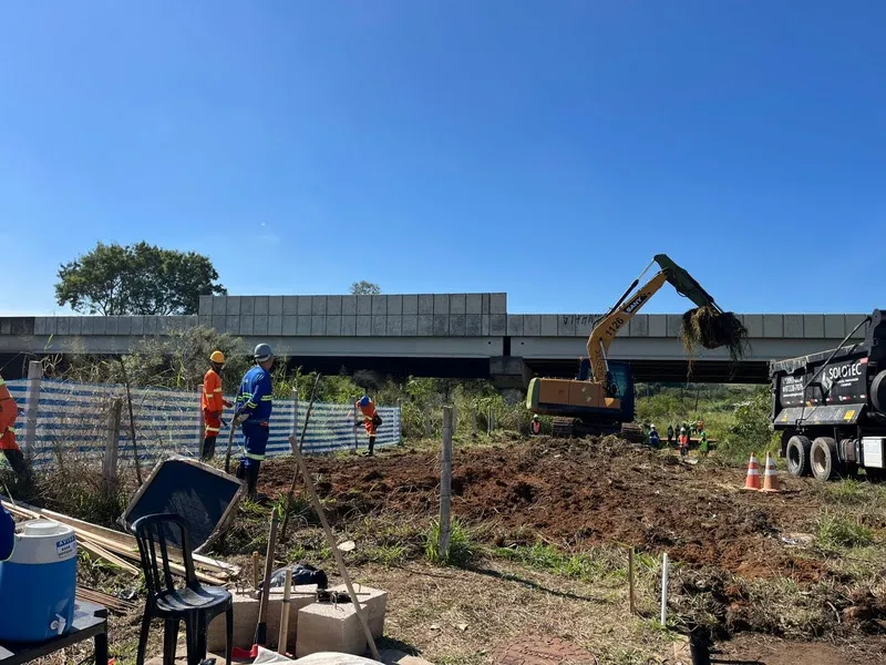 Frente de obras do TIC Eixo Norte em Campinas (Divulgação)