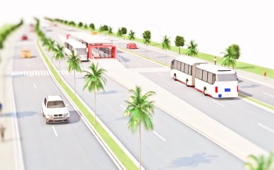 Maquete virtual do BRT de Goiânia