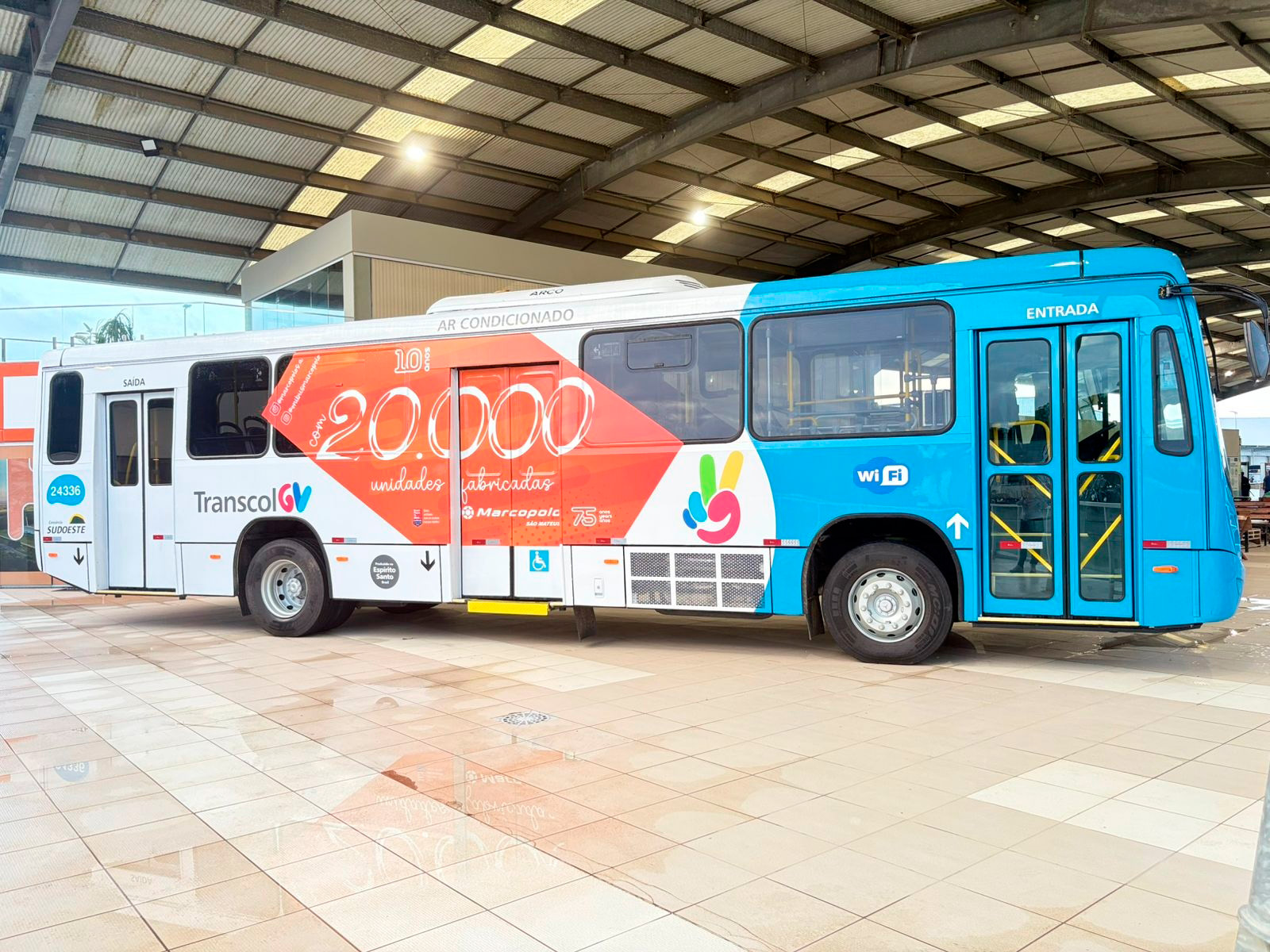 Marcopolo atinge 20 mil ônibus produzidos no Espírito Santo