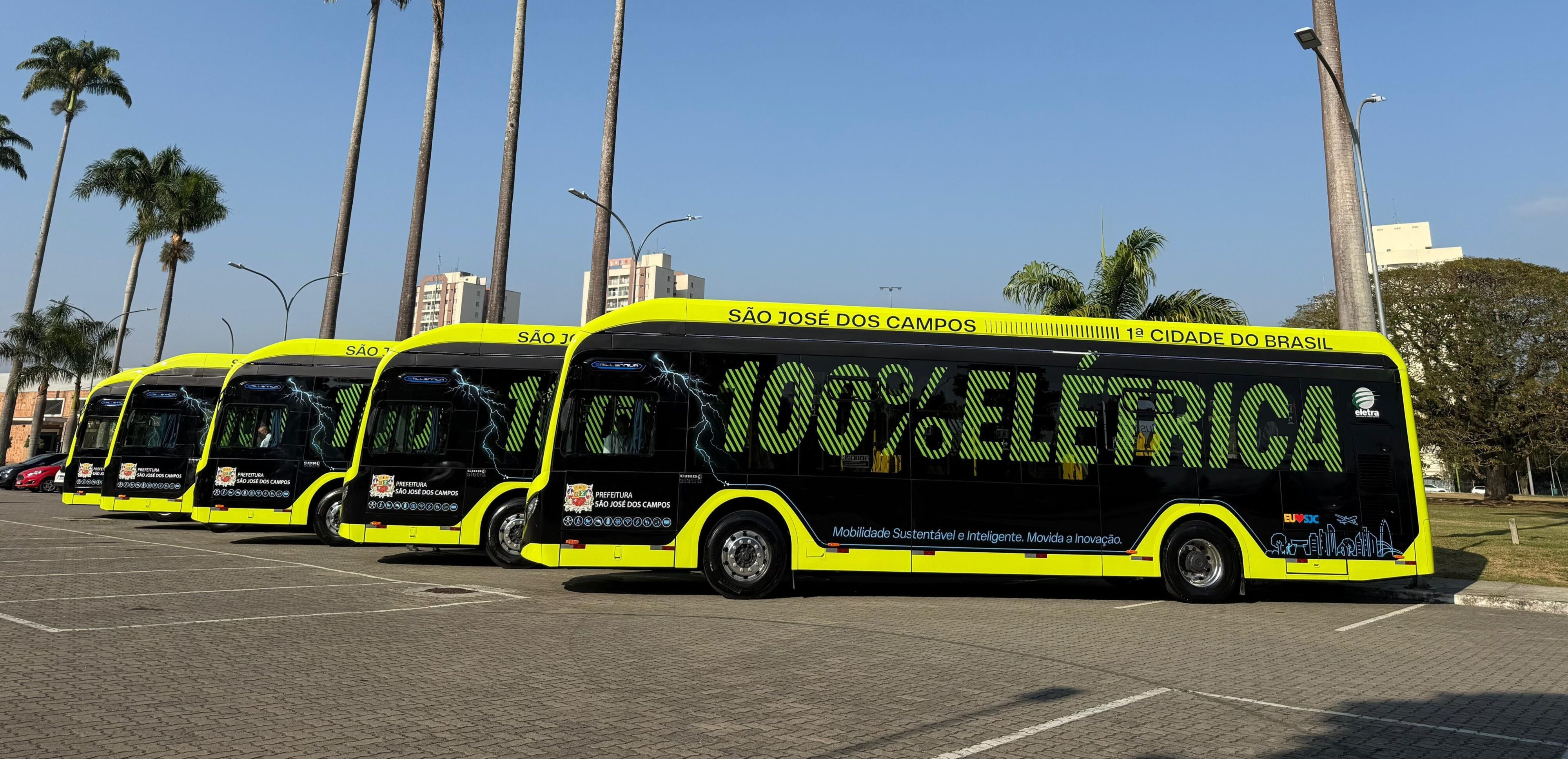 São José dos Campos (SP) recebe os primeiros cinco ônibus elétricos de um lote de 400